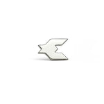 Silver Houndstooth stud, high polish
