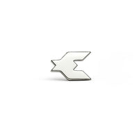 Silver Houndstooth stud, high polish