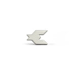 Silver Houndstooth stud, satin brush