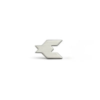 Silver Houndstooth stud, satin brush
